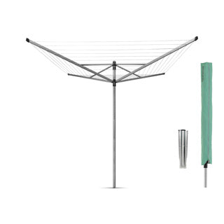Brabantia Brabantia Lift-o-Matic Droogmolen 60 m Trockenlänge + Erdungshaken und Deckmetallic Grey