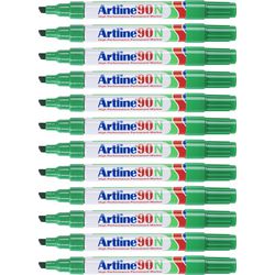 Permanentmarker Artline 90 Ultra 2-5 mm grün schräg umweltfreundlich