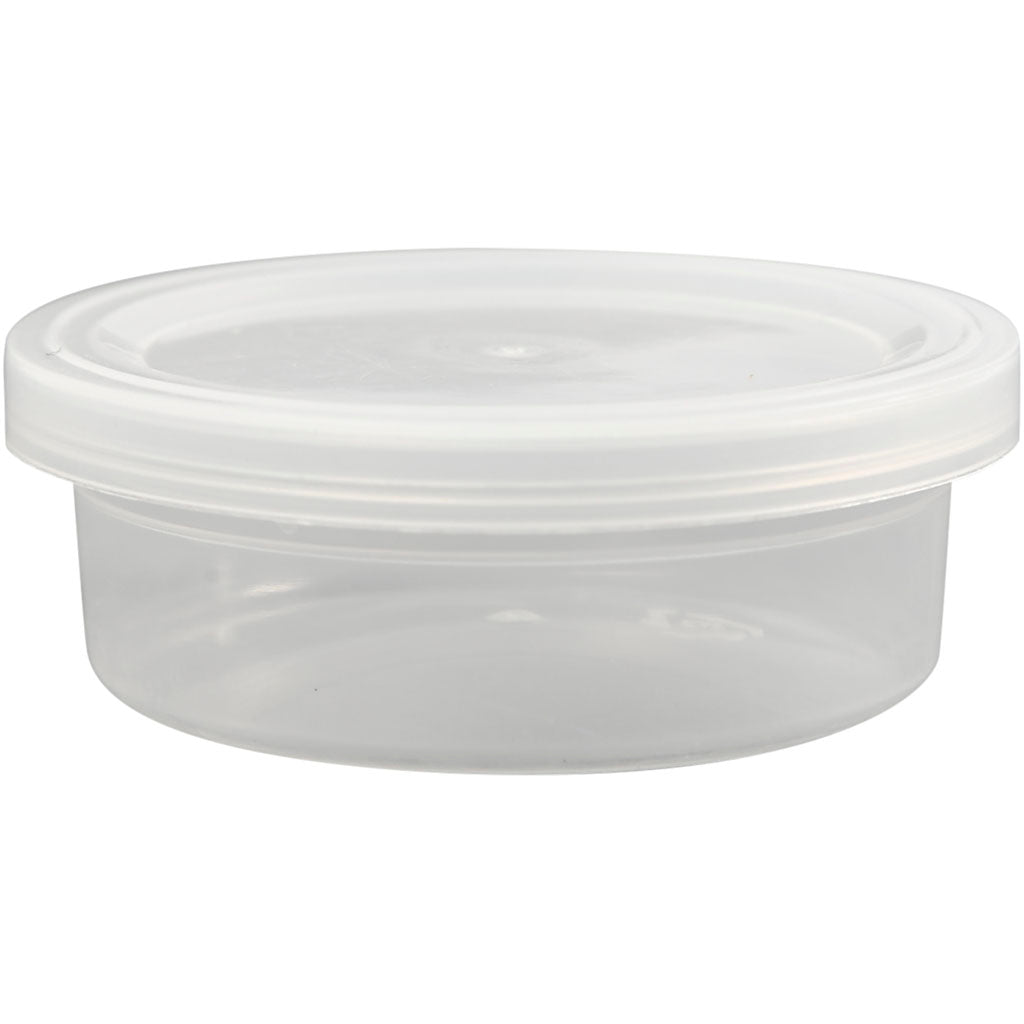 Creativ Company Plastikdose mit Deckel, H: 24 mm, T 68 mm, 45 ml, 20 Stück 1 Box