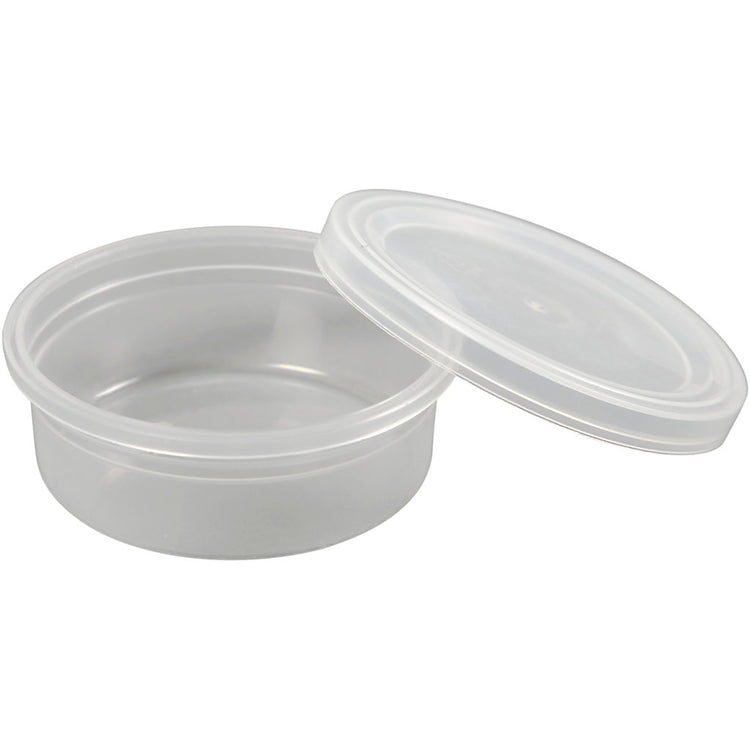 Creativ Company Plastikdose mit Deckel, H: 24 mm, T 68 mm, 45 ml, 20 Stück 1 Box