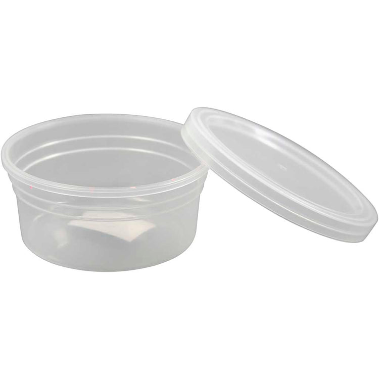 Creativ Company Kunststoffdose mit Deckel, H: 38 mm, T 84 mm, 125 ml, 20 Stück 1 Karton