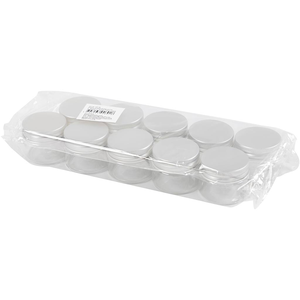 Creativ Firmenglas mit Schraubverschluss, H: 35 mm, T 40 mm, 35 ml, 10 Stück 1 Box