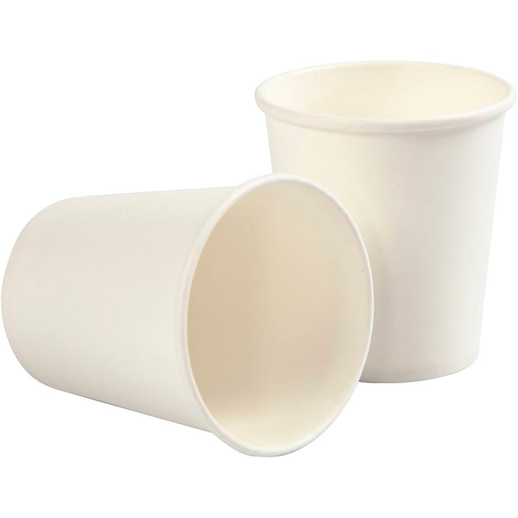 Pappbecher, H: 7,8 cm, T 7,2 cm, 205 ml, weiß, 50 Stück 1 Box