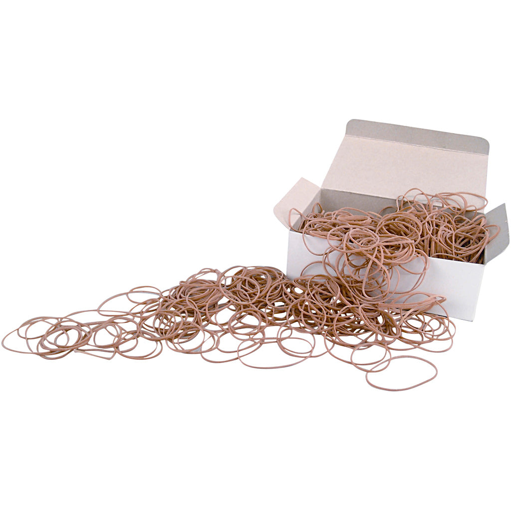 Gummibänder, D 5-8 cm, Stärke 1 mm, ca. 1600 Stück, 500 g 1 Karton