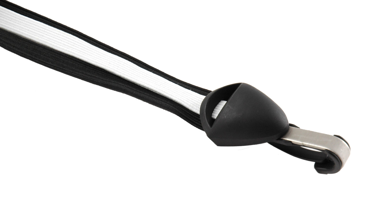 Cordo Spanngurt Triohaken Edelstahl schwarz-weiß-schwarz