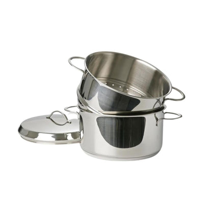 Eurocuisine Dampfgarer-Set 16 cm aus Edelstahl