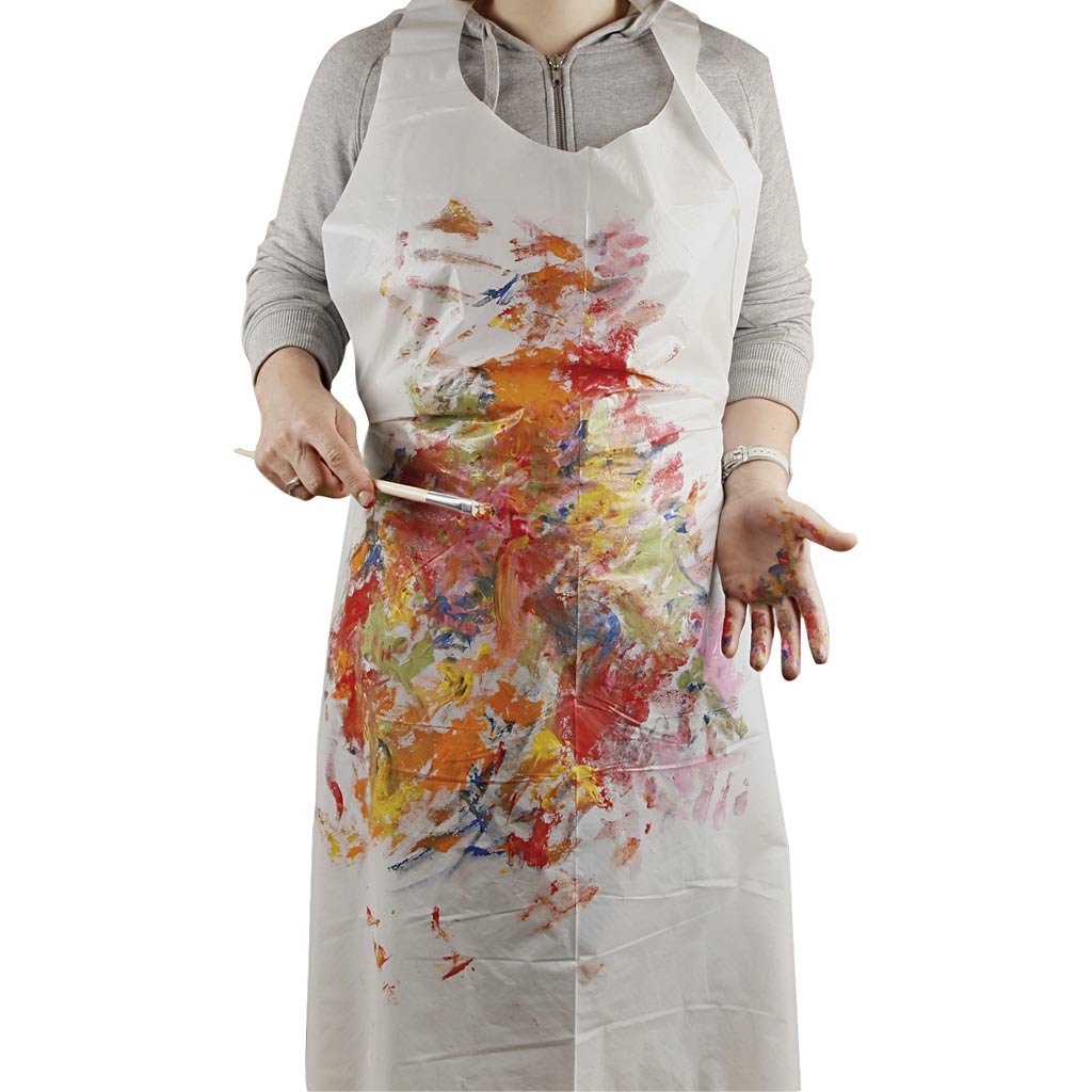 Einwegschürze, H: 130 cm, B: 80 cm, weiß, 100 Stück 1 Karton
