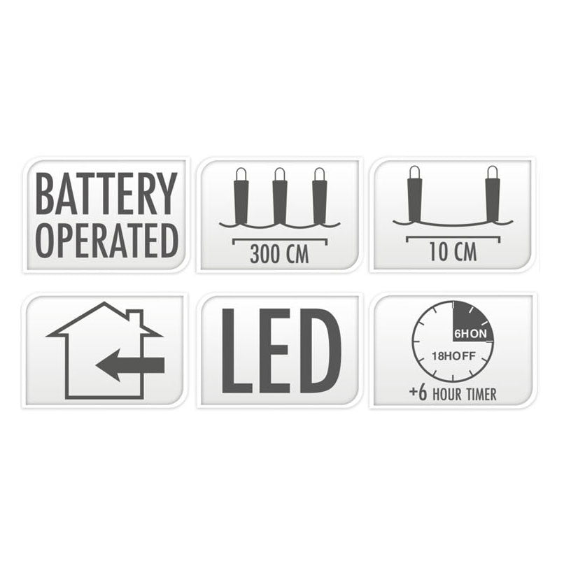 LED -Beleuchtung weiß, 30 Lichter