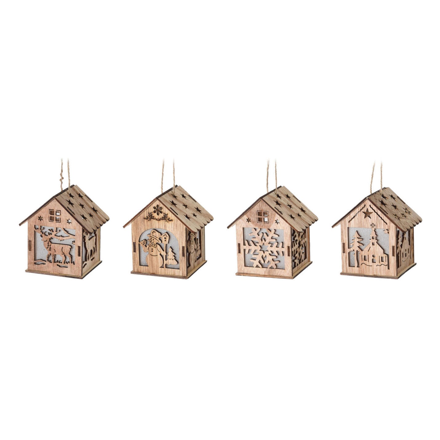 Weihnachtsanhänger Haus mit LED, 20..
