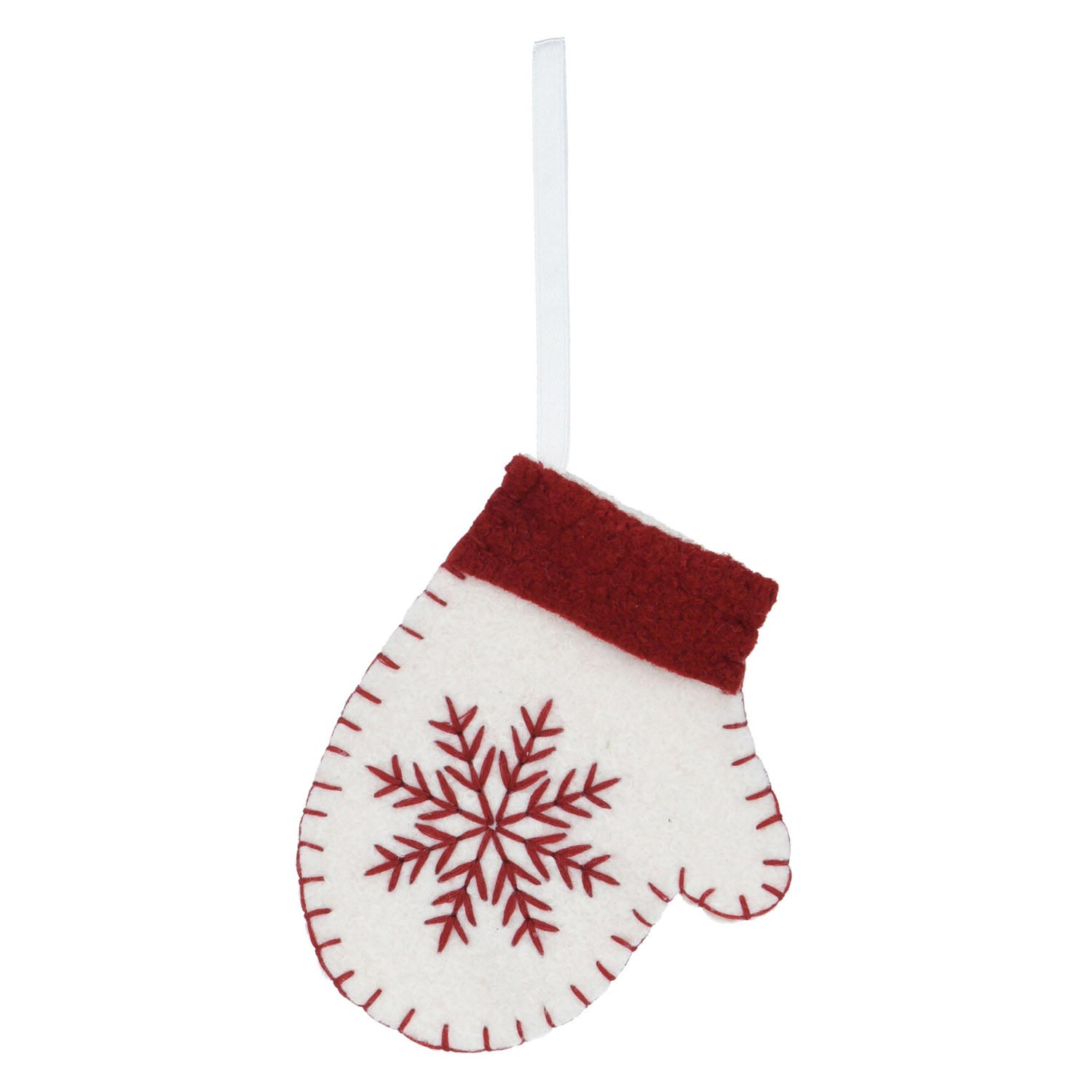 Weihnachtssockste weiß, 10 cm