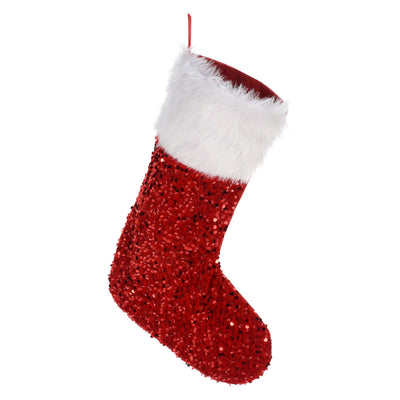 Weihnachtssocke mit Pailletten
