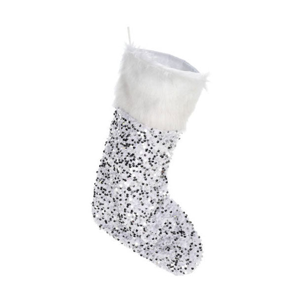 Weihnachtssocke mit Pailletten