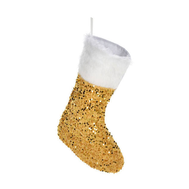 Weihnachtssocke mit Pailletten