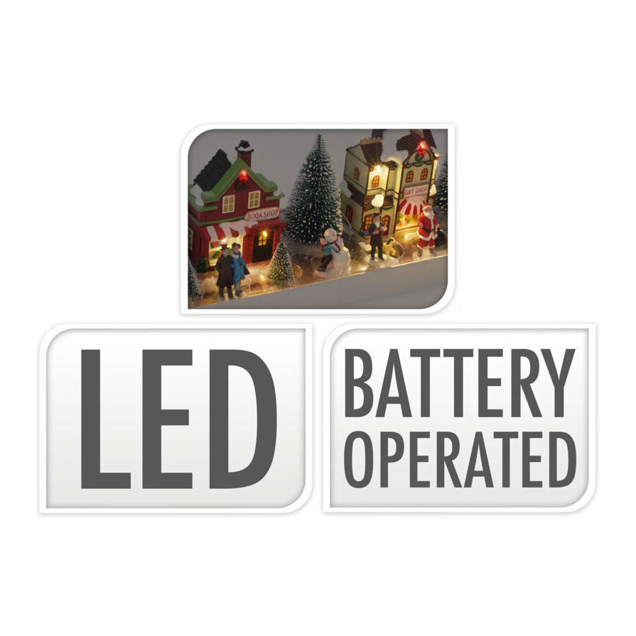 Weihnachtsdorf mit LED -Set, 17dlg.