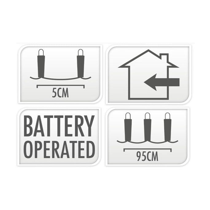 Silber Brao 40led Warm White, 195 cm