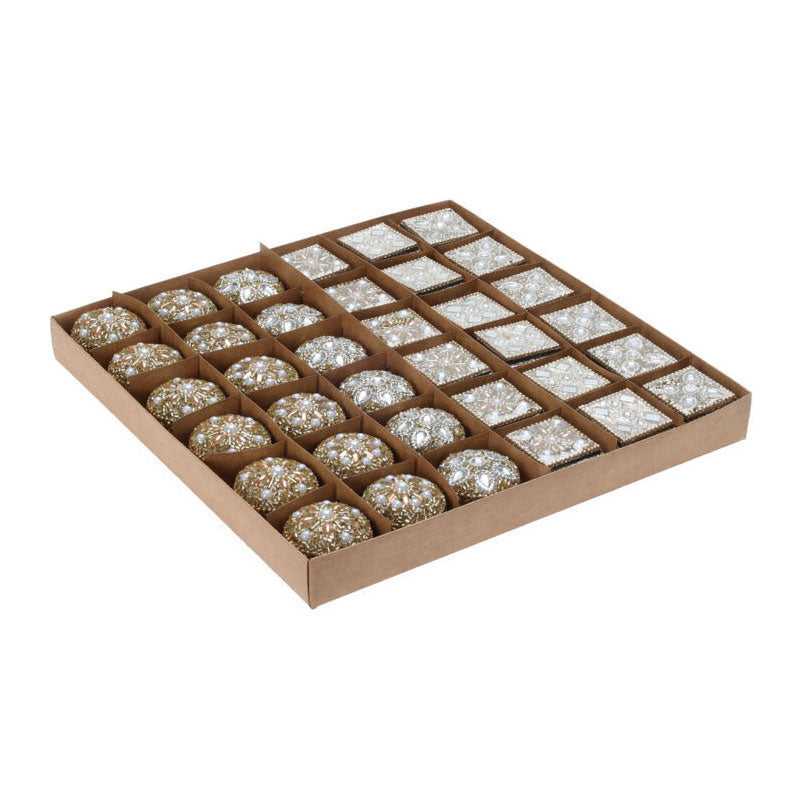Box 4x3cm Gold, Set von 36