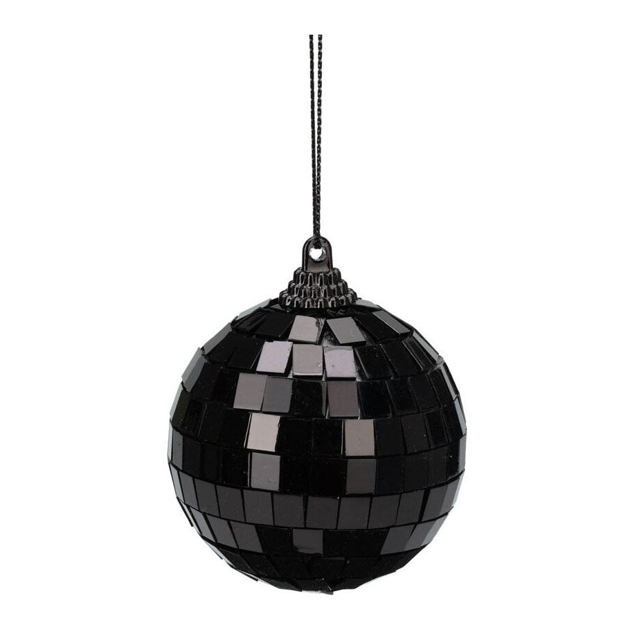 Schwarzes Weihnachtsbauer Spiegelbol, 12st.