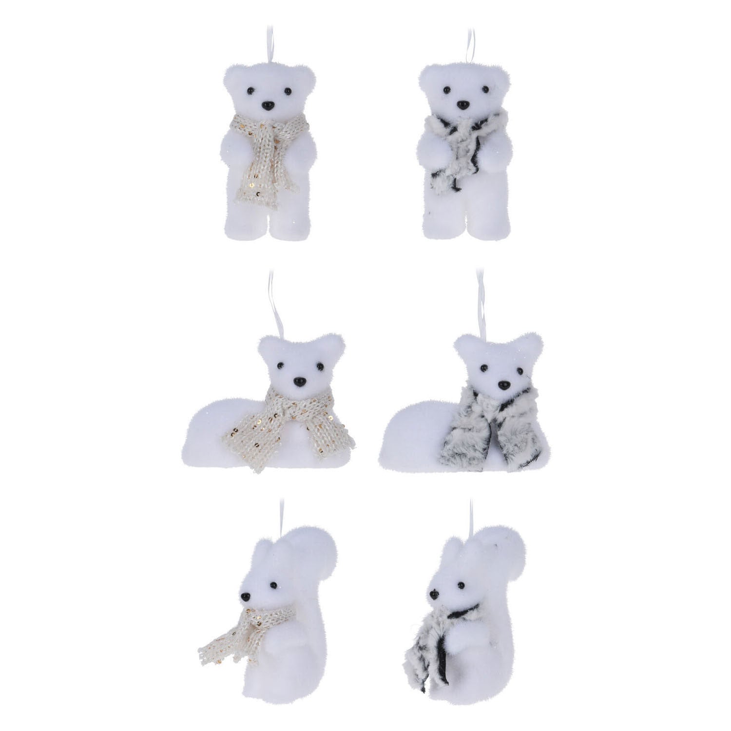Weihnachtsanhänger Snow Animal 11x7cm, 24 Set von 24