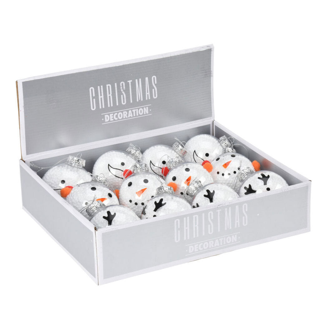 Weihnachten Bauer Snowman 8cm, 12 Stücke