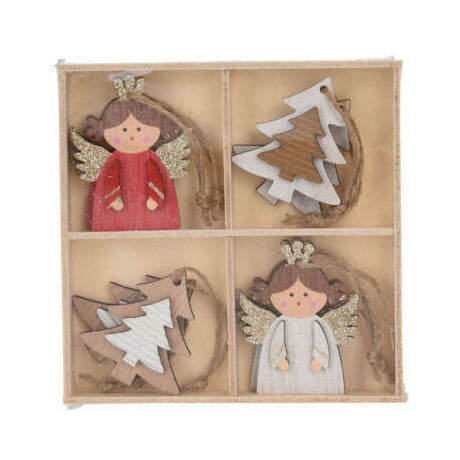 hölzerne Weihnachtsbäume, 8st.