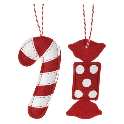 Weihnachtsbügel fühlte Süßigkeiten, 12 Set von 12