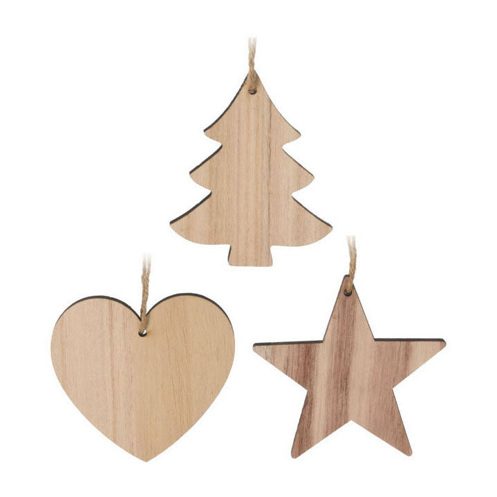 Weihnachtsbügel Natur, 4 -Set von 4