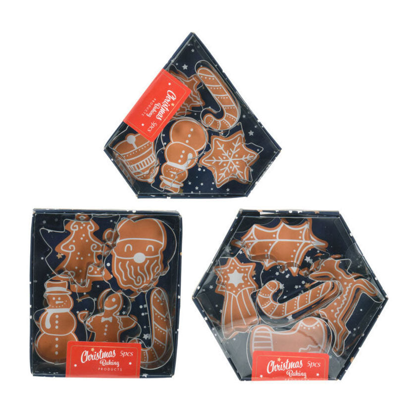 Richtige Form Set Weihnachten Edelstahl, 5dlg.