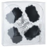 Transparente Weihnachtsbälle mit Kreideetiketten, 5st. - afbeelding 3