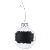 Transparente Weihnachtsbälle mit Kreideetiketten, 5st. - afbeelding 1