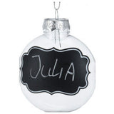 Transparente Weihnachtsbälle mit Kreideetiketten, 5st. - afbeelding 5