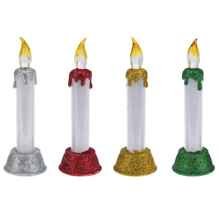 Led Candle mit Weihnachtslitter, 15 cm.