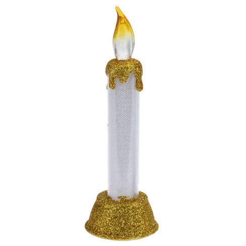Led Candle mit Weihnachtslitter, 15 cm.