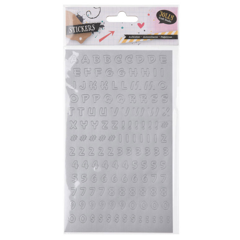 Aufklebernummern und Buchstaben
