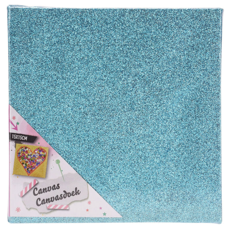 Leinwand Glitter 15x15cm, 12 -Set von 12