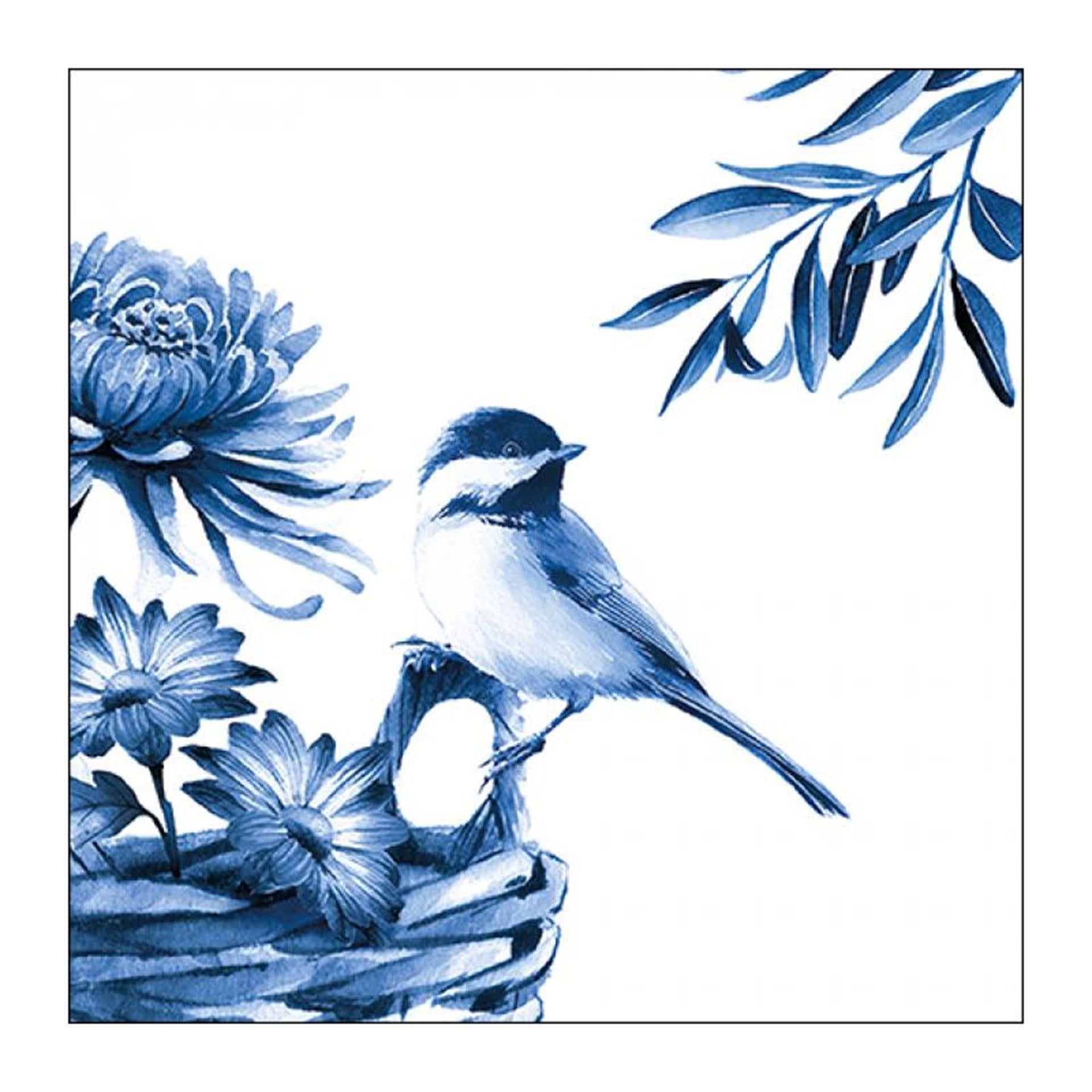 Ambiente Servietten blauer Vogel 33x33cm