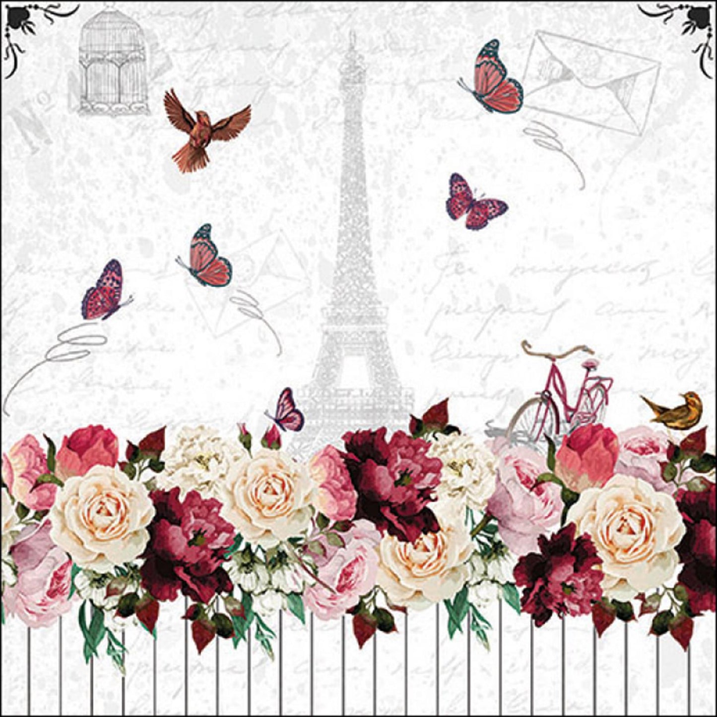 Ambiente Servietten romantisch Paris 33cm