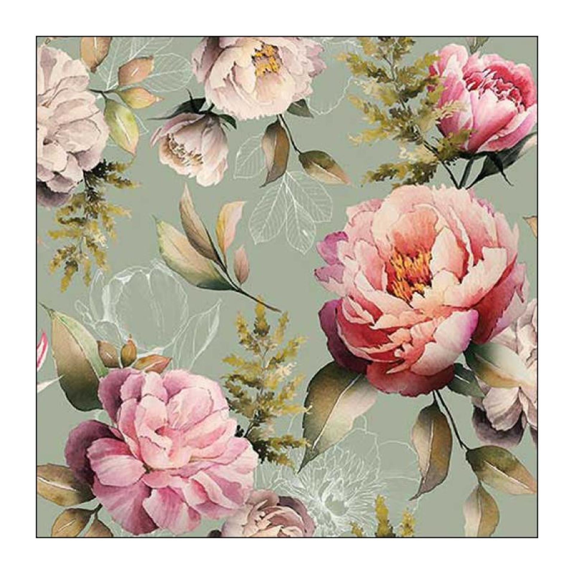 Ambiente Serviette 25x25cm Pfingstrosen