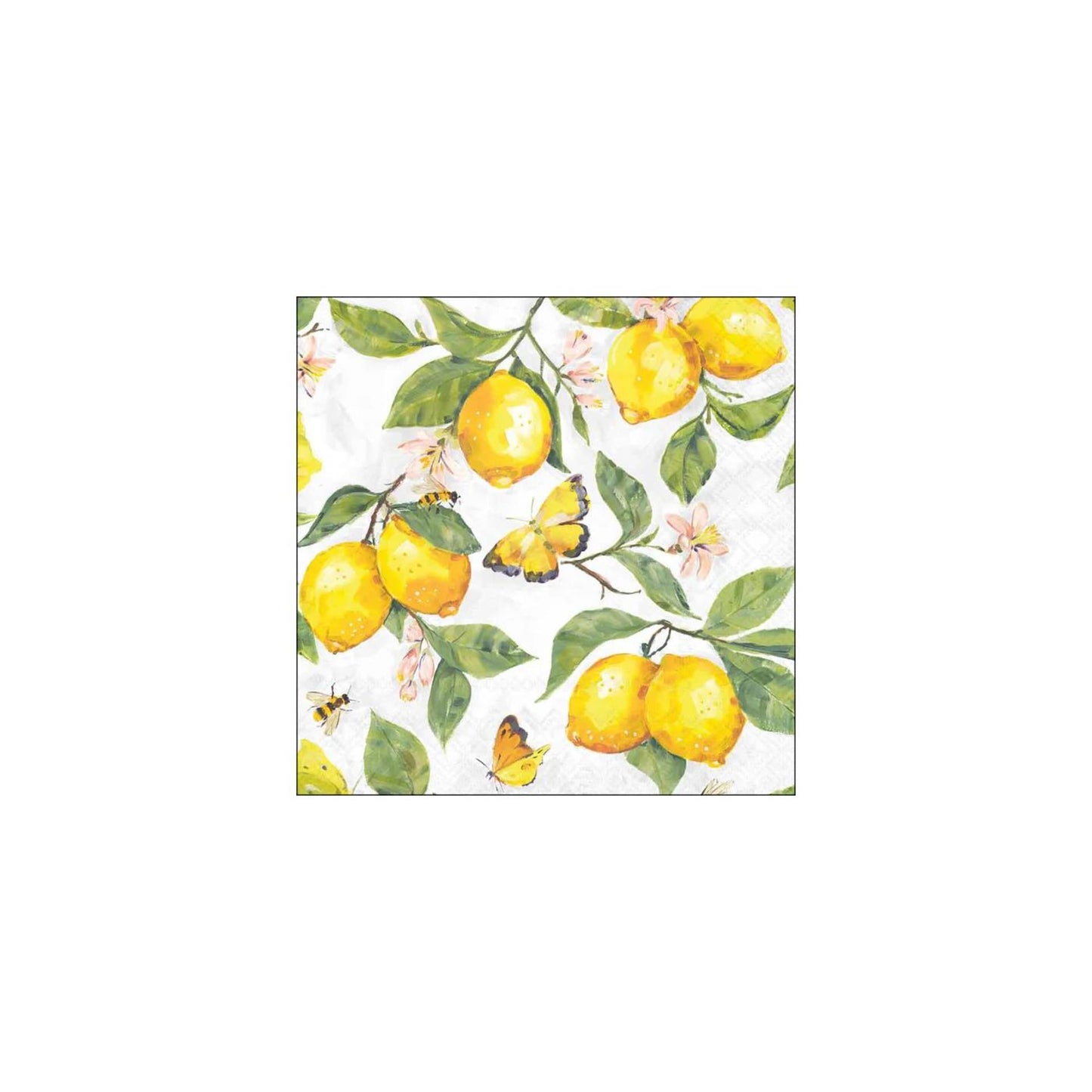 Ambiente Servietten 33cm frische Zitronen weiß FSC Mix