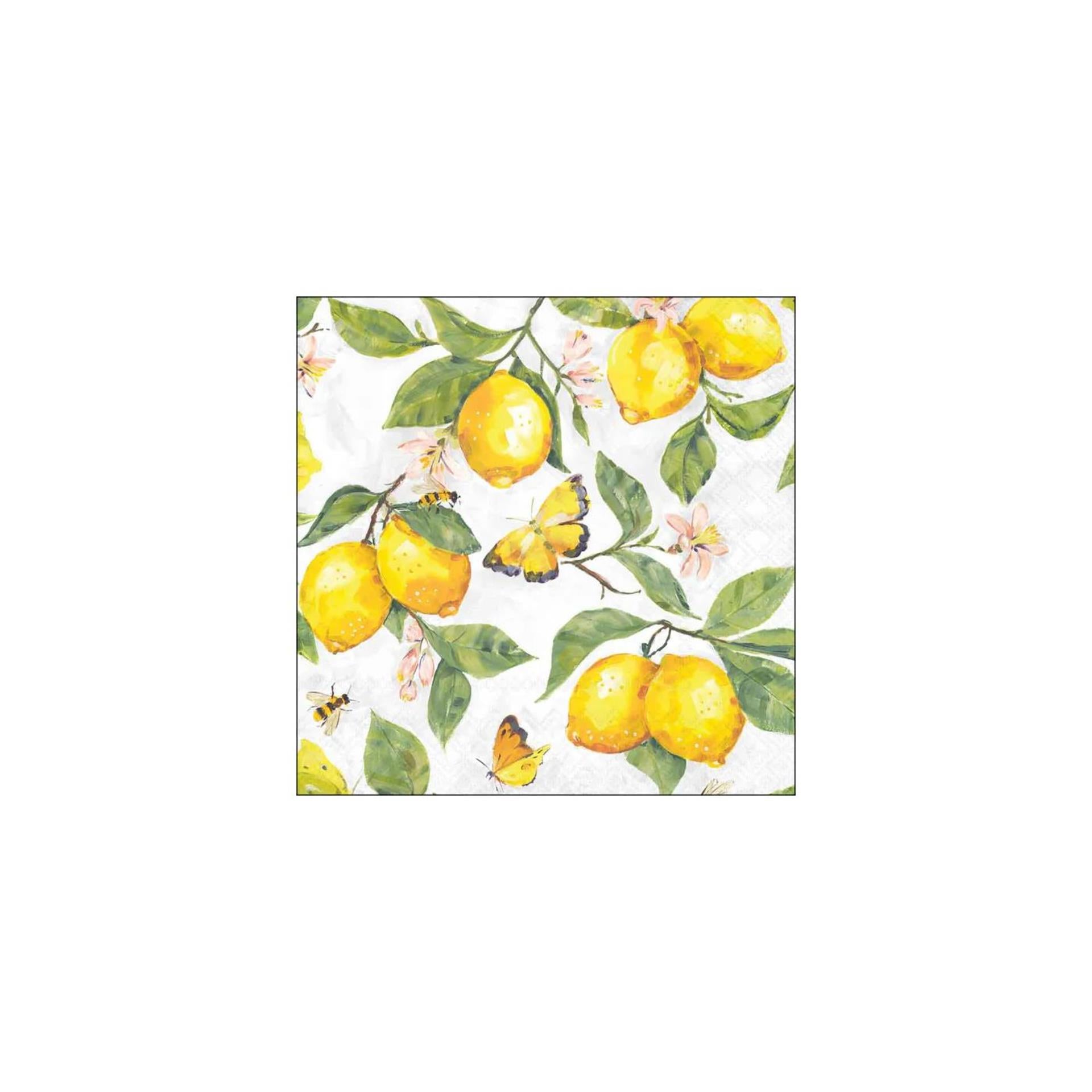 Ambiente Servietten 33cm frische Zitronen weiß FSC Mix