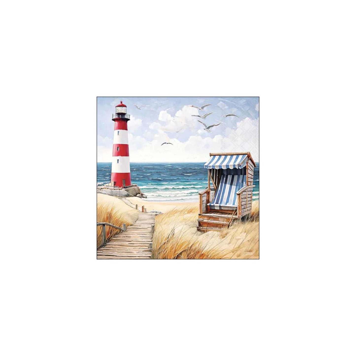 Ambiente Servietten 33cm Strandspaziergang