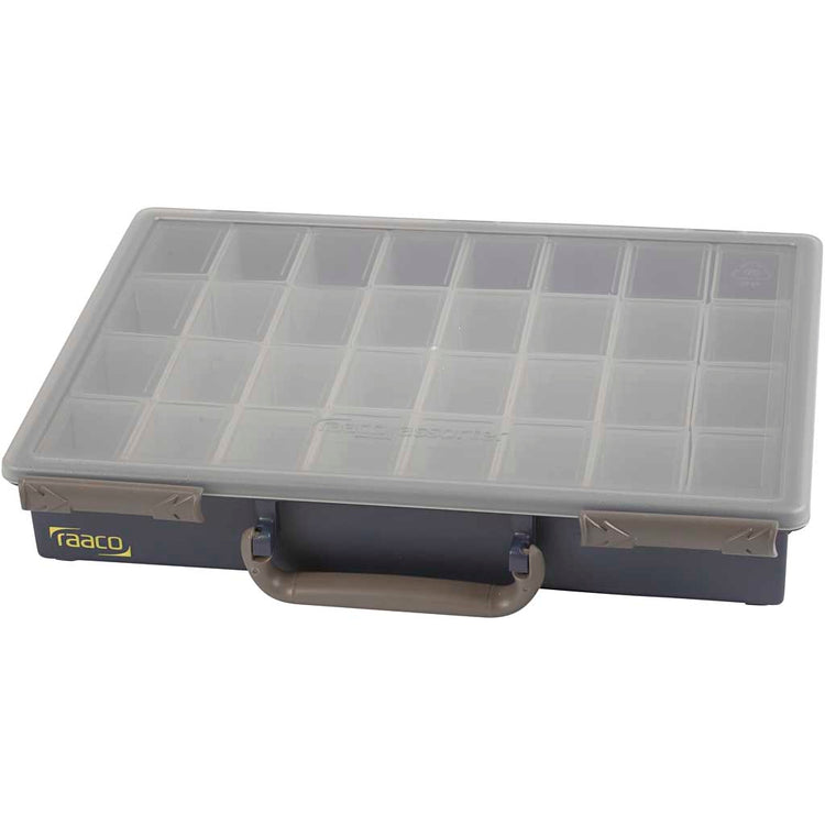 Raaco Aufbewahrungsbox, 32 separate Fächer, H: 5,7 cm, Maße 33,8x26,1 cm, 1 Stück