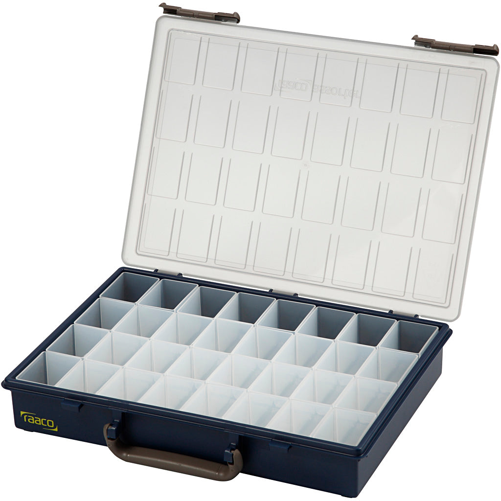 Raaco Aufbewahrungsbox, 32 separate Fächer, H: 5,7 cm, Maße 33,8x26,1 cm, 1 Stück