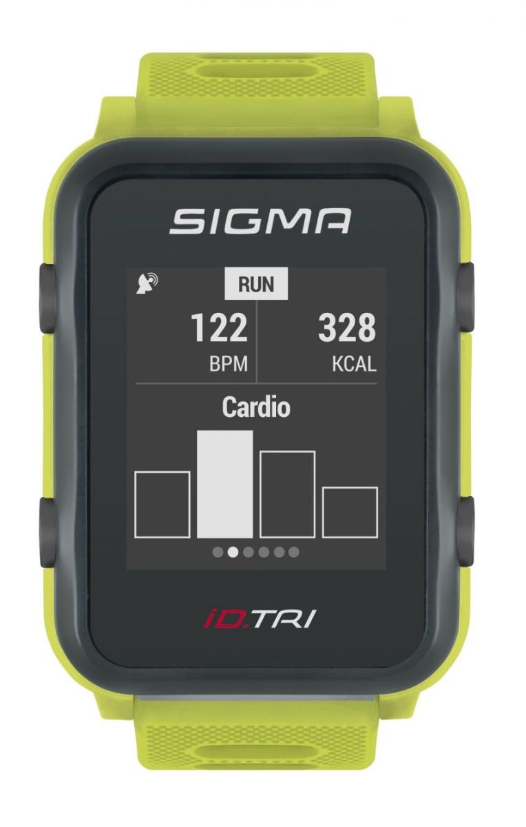 Sigma id.tri Neon Green Basic ZS Harts GPS ACTI ANT + BLE + Sensorset