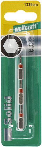 Wolfcraft Gebisse solide | Innensechskant 2,0, 2,5, 3,0 | 3-teilig - 1339000