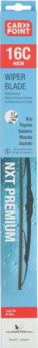 Carpoint Scheibenwischer NXT Premium 16c 40 cm – langlebiges Gummi – einfache Installation – für alle Wetterbedingungen