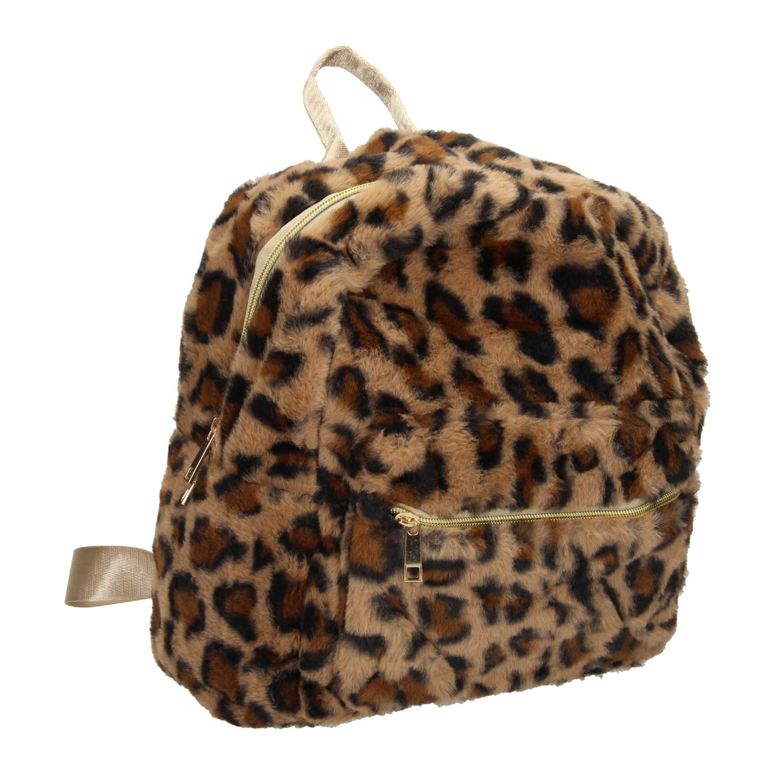 Rucksack Plüsch -Panter -Druck
