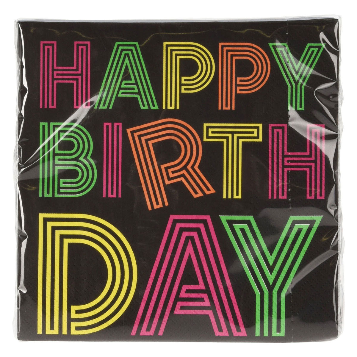 Servietten alles Gute zum Geburtstag Neon, 16st.