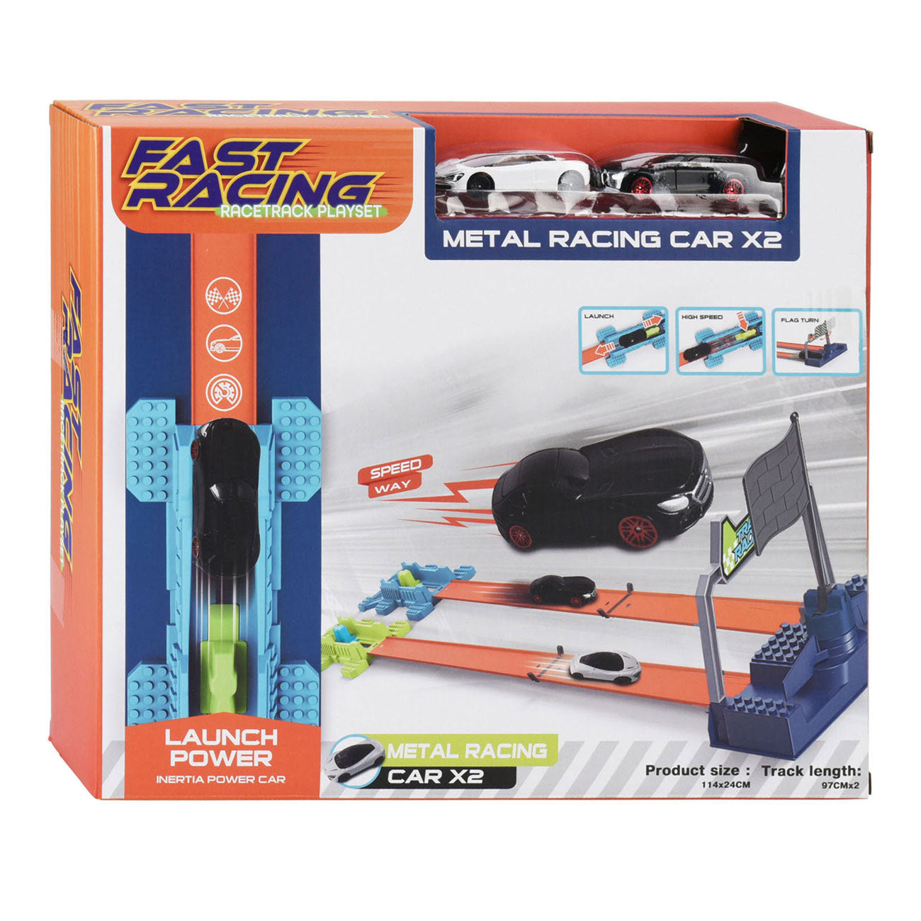 Auto RaceBaan -Spielspiel mit 2 Autos
