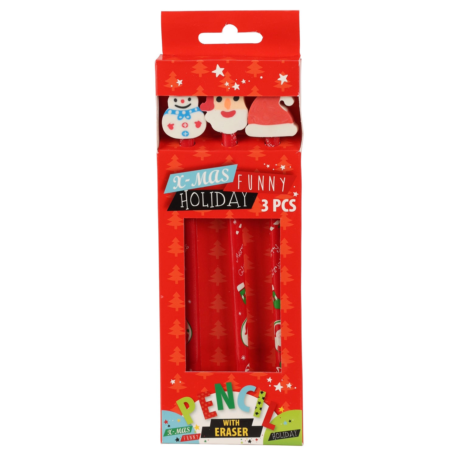 Bleistift mit Kaugummi Weihnachten, 3st.