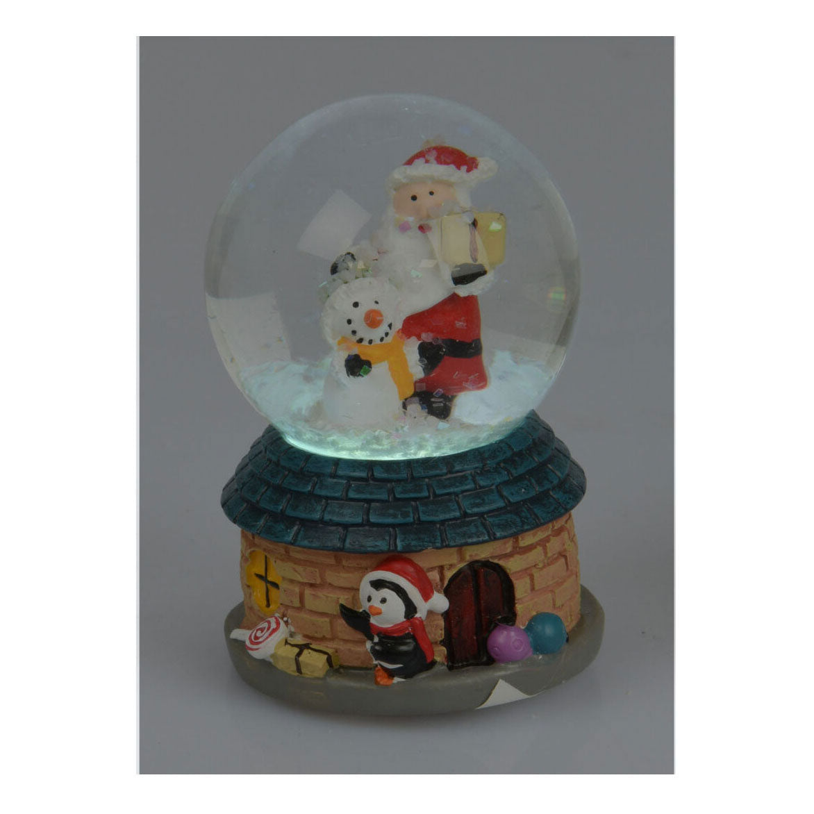 Gemütlicher Wasserkugel mit Santa mit LED, 4, 5 cm